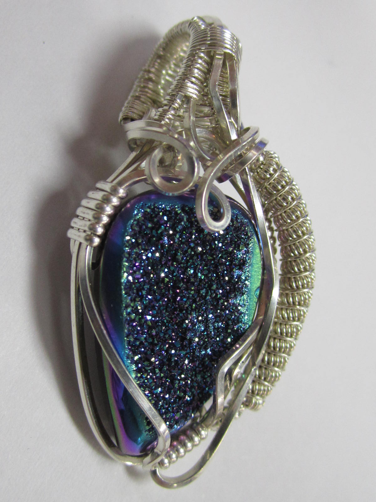 Image result for wire wrapped pendants with druzy stones