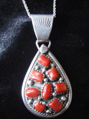 Coral Pendant Necklace