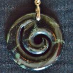 Nebula Stone Metaphysical Spiral Pendant w/ Sterling Bail