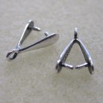 sterling silver pinch bail