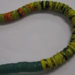 African Trade Beads Sea Green, Chartreuse, Yellow,Red Mix "Kankamba" 