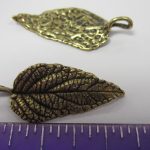 Plated Pewter Charms - Leaf 1.