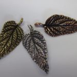 Plated Pewter Charms - Leaf 1.