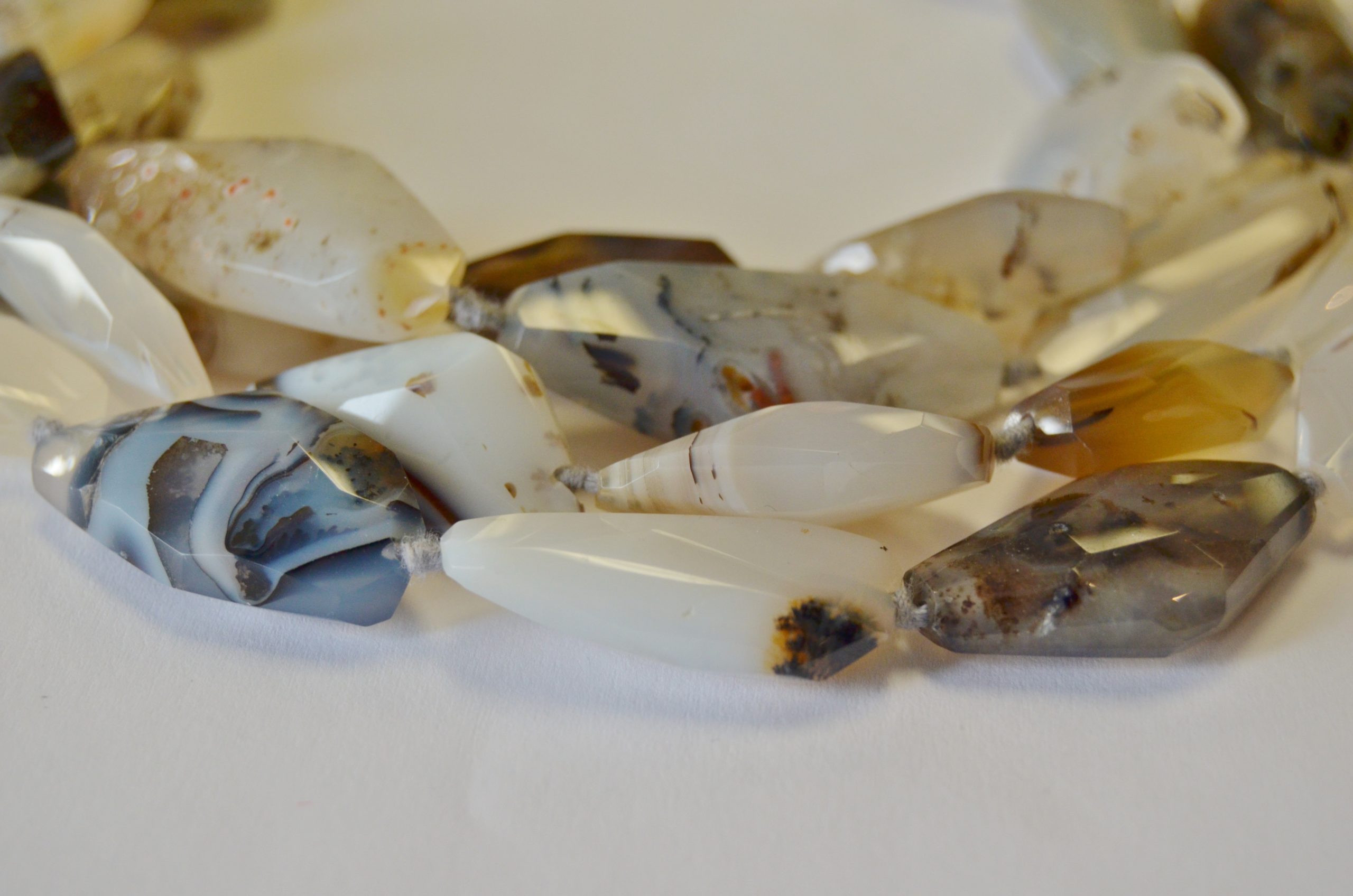 Faceted Agate Beads are naturally beautiful, approx. 30mm