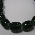 Glass Barrel Beads Black