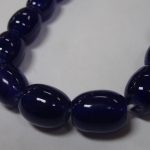 Glass Barrel Beads Cobalt