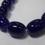 Glass Barrel Beads Cobalta