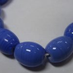 Glass Barrel Beads Blue