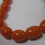 Glass Barrel Beads Orange