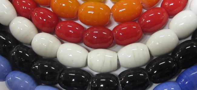 glass barrel beads