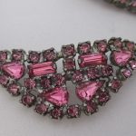 Vintage Rhinestone Jewelry - Rose Pink Necklace