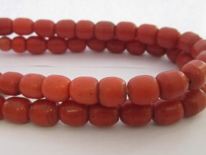 Czech African Trade Beads - Coral Color Glass