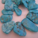 Bisbee Turquoise Large Flat Nuggets