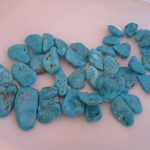 Bisbee Turquoise Large Flat Nuggets