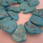 Bisbee Turquoise Large Flat Nuggets