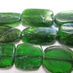 Chrome Diopside Beads Flat Nuggets