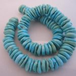 Sleeping Beauty Turquoise Round Flat Nuggets - 14mm