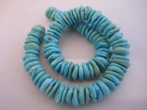 Sleeping Beauty Turquoise Round Flat Nuggets - 14Mm