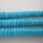 Sleeping Beauty Turquoise Beads - 6 mm Rondelle