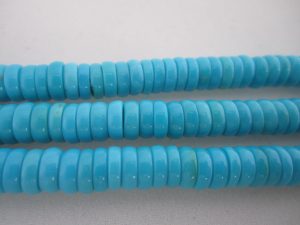 Sleeping Beauty Turquoise Beads - 6 Mm Rondelle