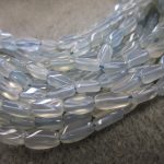 Chalcedony Natural Color Beads Strand- 8mm Twisted Tube