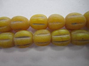 Melon Beads Java Lampwork Glass 10mm