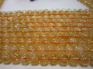 Natural Citrine Round Beads 6mm