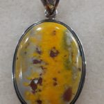 Bumble Bee Jasper Sterling Pendant