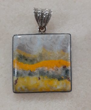 Bumble Bee Jasper Sterling Pendant