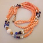 Angel Skin Coral with Gemstone Beads